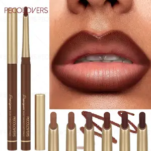 6pcs/set Matte Angled Lip Liner, Matte Lip Pencil, Durable and Convenient, Non-stick Cup, Suitable for Daily Makeup, Christmas Gifts
