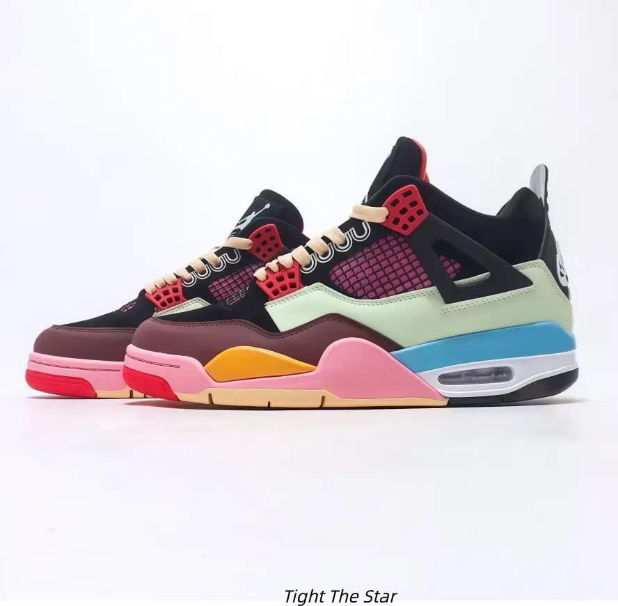 Retro Mixed-Tone Colorblock Sneakers Shock-Absorbing Sole All-Season Trendy Unisex Kicks