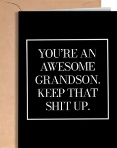 Grandson Birthday Card - Easter Card for Grandson - Funny Card for Grandson - Happy Birthday Grandson - Graduation Card Grandson - Valentine's Day Card Grandson - Grandson Card