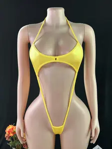 Women's Sexy Shiny Milk Silk One-Piece Pajamas, Deep V Backless Design, Comfortable Skin-Friendly, Elegant Vintage Sleeveless Top, Lingerie, Skinny Bodysuit, Soft, Underwear