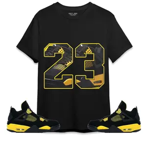 Number 23 CM4 Unisex Shirt Match AJ 4 Thunder