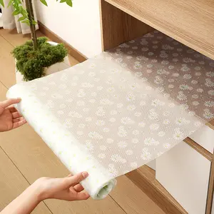 Anti-Slip Refrigerator Mat Roll, Washable Oil-Proof Shelf Liner, No Glue Drawer Pad, Suitable for Kitchen Cabinets, Fridge, Storage Cabinets