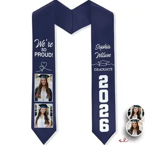 Personalized Graduation Stole With Photo, Custom Grad Sash 2026, Name & Picture Senior Stole Gift for Graduate