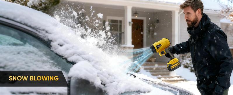 GEVEELIFE Turbo Jet Blower 200W Cordless Leaf Blower | 3 Nozzles + 2 Batteries | Super Powerful Airflow for Home & Garden/New year Gift