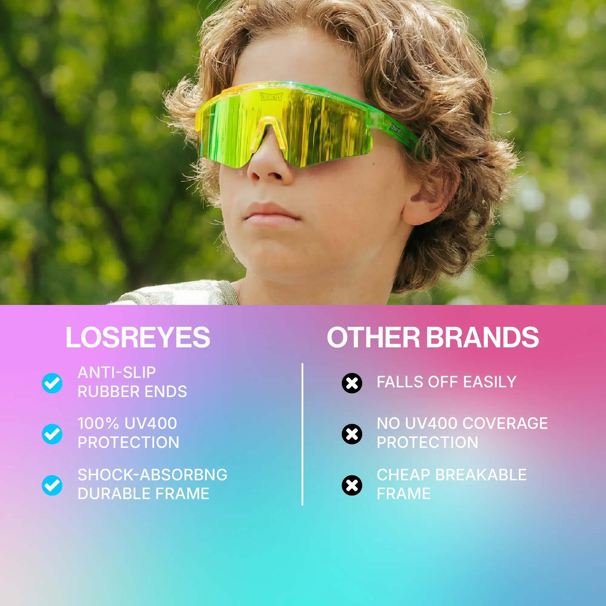 LOSREYES Kids Candy Collection Sunglasses Lightweight 