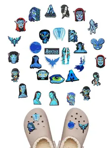 12/18/30 Piece Pandora Planet Movie DIY Shoe Decor Charms, Blue Dreamy Planet Style, Avatar Fan Christmas Party Birthday Gift