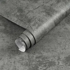 Retro Cement Pattern Self-adhesive Wallpaper, Waterproof Wall Sticker, Wall Decor for Home Living Room Bedroom Hotel Cafe Library