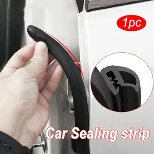 Kcimo Car Door Edge Seal Strip, Rubber B Pillar Weatherproof Seal, Noise Insulation Dust Proof Automotive Accessories, 1.6m/2m