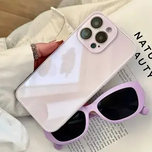 Luxury Tempered Glass Backplane All Inclusive Phone Case For iPhone 17Air 17 16 15 14 13 Pro Max Camera Protect Simplicity Cover