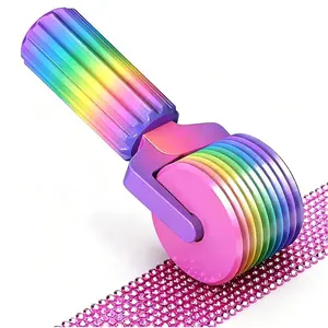 Diamond Art Roller - 2026 New Essential DIY Craft Tool for Rhinestone Embroidery, Easy-Grip Hand Roller, Detachable Diamond Painting Tools and Accessories, Diamond Art Roller Tool,10-Ridge 3D Printed DIY Craft Press Roller