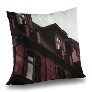Begin Home Decor C1PT1414ZY94BL 14 x 14 in. Architectural Building Office Hyperrealist Throw Pillow - Decor