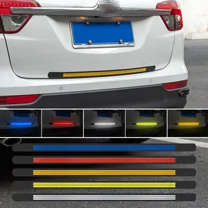 【Father's Day Gift】  JOYTUTUS Car Anti-rear-end Reflective Strip Blue Soft Rubber Anti-collision Anti-scratch Trunk Decorative Strip for Enhanced Safety and Aesthetic Appeal Car Accessories Decoration