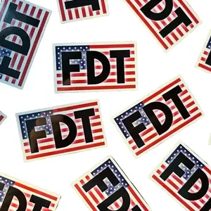 FDT American Flag Vinyl Stickers 2 Inches Mini