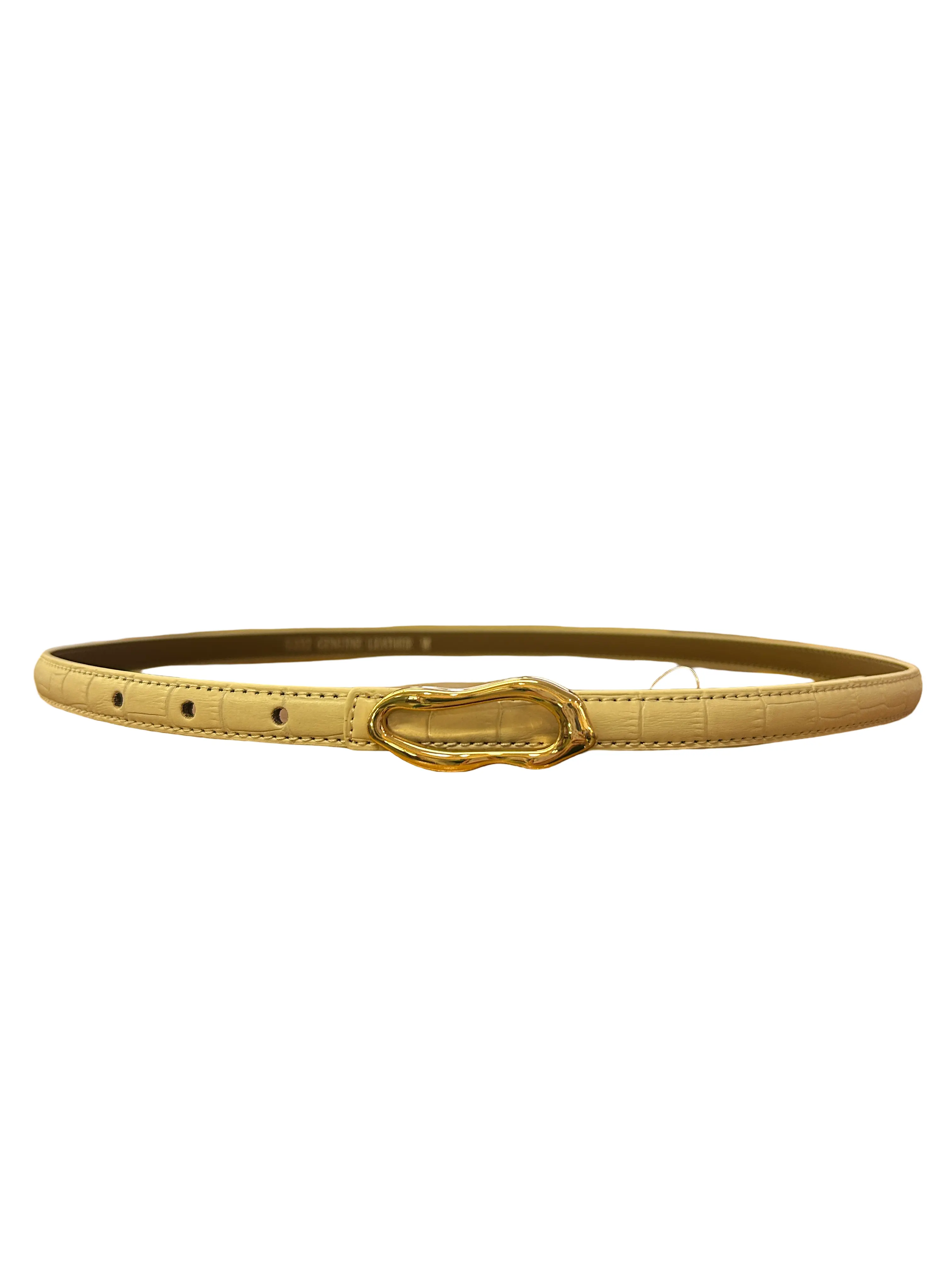 Off White Croco-Embossed Belt *Final Sale*