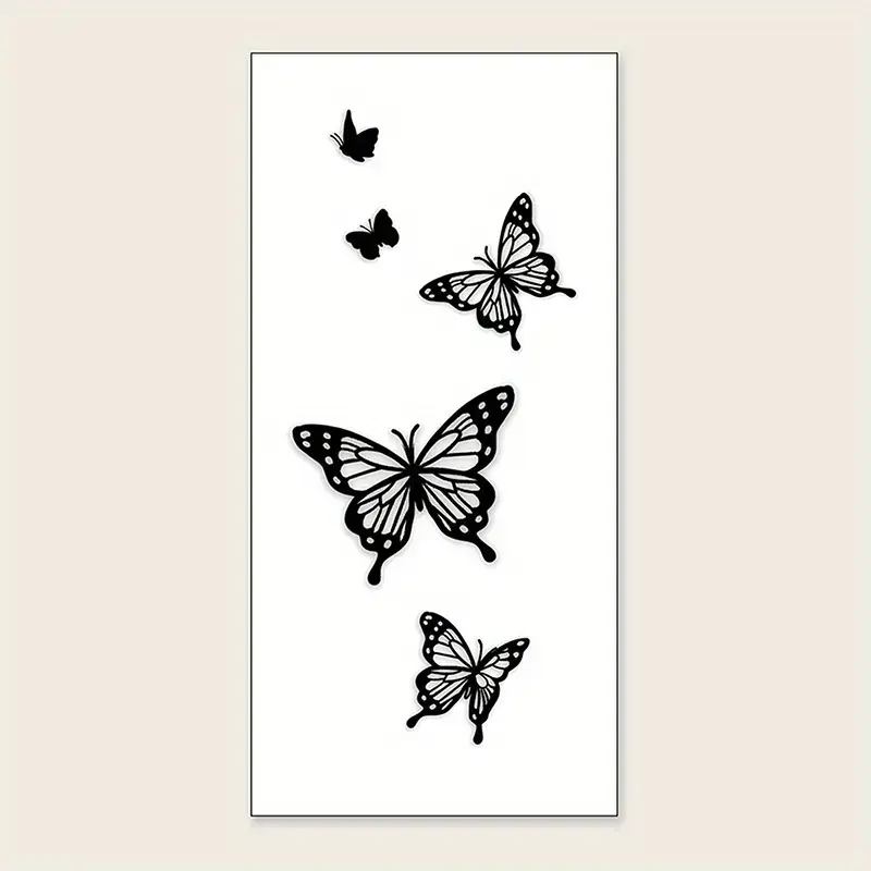 A Temporary Butterfly Tattoo Sticker, Black and White Waterproof Body Art Sticker, Suitable for Arms, Wrist and Shoulders, Long-Lasting Realistic, Fashion Accessories, Suitable for Parties, Events and Summer Outwear-Black Friday Deals A Temporary Butterfly Tattoo Sticker, Black and White Waterproof Body Art Sticker, Suitable for Arms, Wrist and Shoulders, Long-Lasting Realistic, Fashion Accessories, Suitable for Parties, Events and Summer Outwear-Black Friday Deals