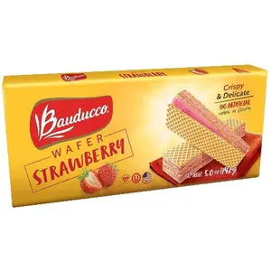 Bauducco Strawberry Wafer Cookies, 5 oz Snacks, Convenient On-the-Go Treat