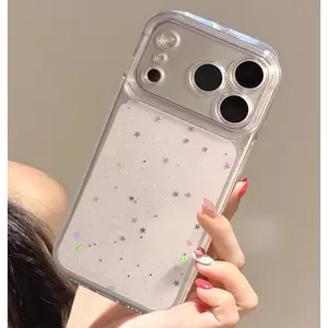 Luxury Bling Star Sequins Glitter Phone Case For iPhone 17 16 15 14 13 12  Pro Max  Clear Powder Sparkle Cover