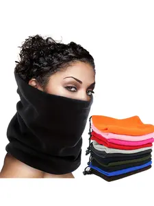 Unisex Fleece Scarf, Warm Polyester Neck Warmer, Soft Material, Unisex Fit, Casual Plain Design, Plain Pattern, Fall & Winter Accessory, Multiple Colors Available