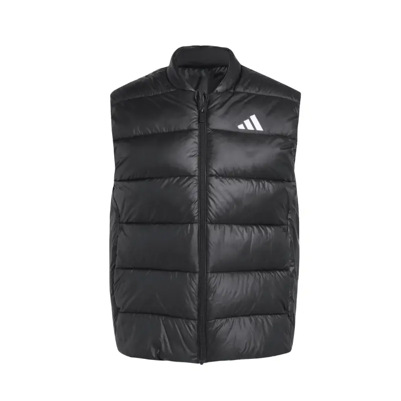 adidas ESS SD PUF V Men's Casual Water Resistant Loose Puffer Sleeveless Vest Tops - Elasticized Stitched Hem, Pockets, JV7727