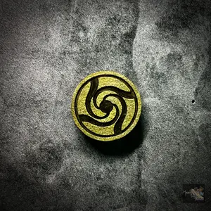 Mayans TCG Treasure JJKS 1" Wood Pin - Hand Painted Acrylic on Wood for School & Card Use, Shipped with Bubble Wrapping