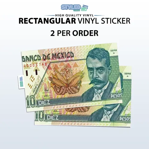 Zapata billete debito sticker pegatina Decor Decorative rectangle vinyl sticker