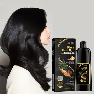 100ml Ginseng White to Black Grey Darkening Shampoo Polygonum multiflorum essence Moisturizing, Hydrating, cleaning, care, black, soft and smooth hair shampoo - essential for hair care in autumn and winter, easy to travel and create ideal hair color,