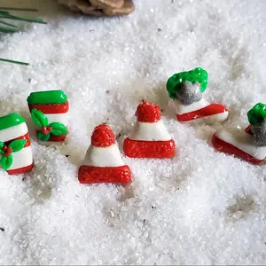 Holiday polymer clay earring set- holiday party jewelry-handmade Christmas earring set