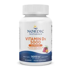 Nordic Naturals Vitamin D3 5000 Gummies, Passion Fruit - 30 Gummies
