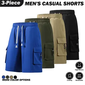 3PCS-2026 New Arrivals: 4-color cargo shorts-drawstring waist, adjustable pockets, lightweight fabric, trendy summer casual pick