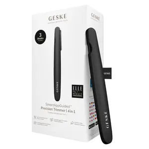 GESKE Precision Trimmer | 4 in 1 | Dermaplaning Tool | Painless, Hygienic Hair Remover | Precise Hair Shaver | Face & Body | Men & Women | Grooming and Exfoliating | Hypoallergenic, Easy-to-exchange Blades | All Skin Types