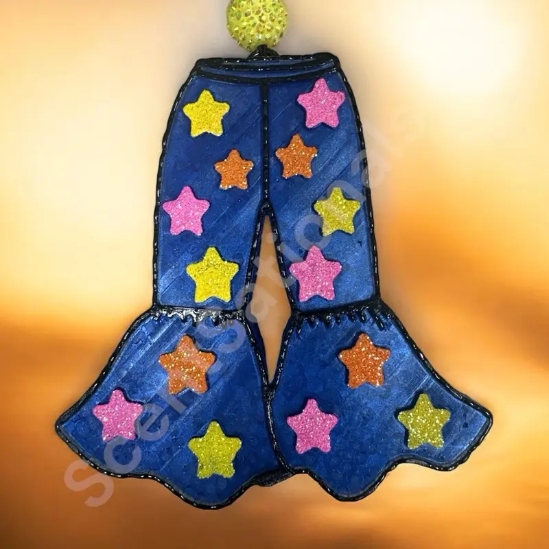 Scent-Sationals Bell Bottoms w/Stars Car Freshie Air Freshener