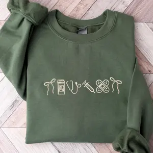 Nurse Icons Sweatshirt/ shirt  - Medical Professional Sweatshirt - Nurse, Assistant, Doctor, Hospital Crew Style Sweatshirt - Nurse Gift Nurse Life Outfit, Nurse Appreciation Clothing, Cute Nurse Gift