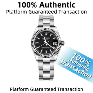 Rolex Datejust 31mm Stainless Steel & 18k White Gold Fluted Bezel Black Index Dial WHP039514