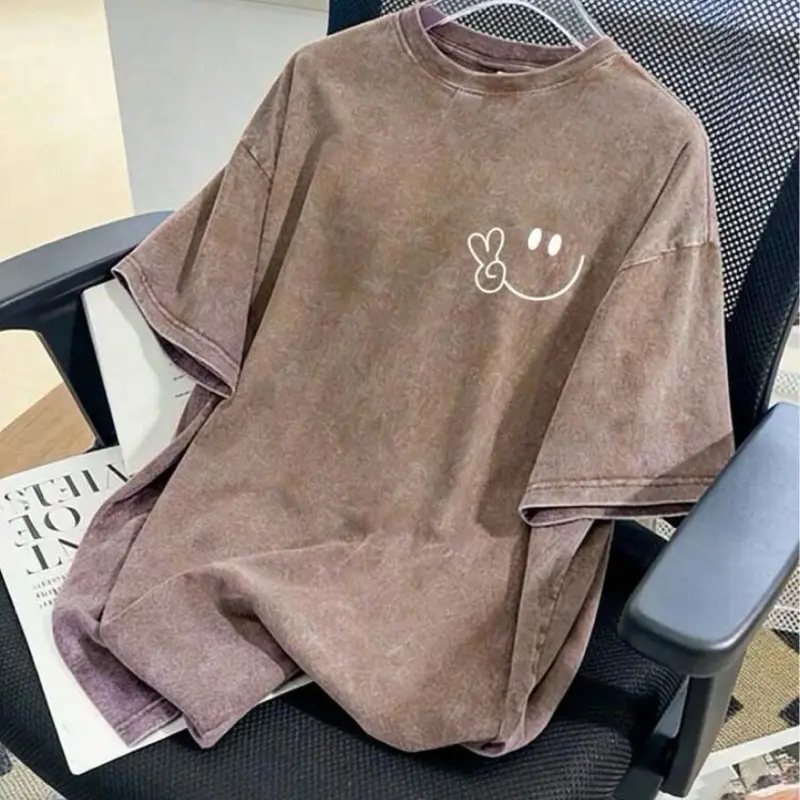 Cotton Brown Short-Sleeve Shirt