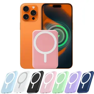 podoru for Magsafe Battery Pack, 5000mAh Magnetic Power Bank with Type-C Cable 20W PD Fast Charging Lighting Input Wireless  Charger for  17/16/15/14/13/12 Series outdoor trip travel essential external backup lanyard usb output charger power bank portable