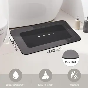 Modernized Magic Rubber Bath Mat - Quick-Dry Absorbent Non-Slip Rug, Reversible Design for Bathroom/Kitchen/Shower, Easy Clean Water Drainage Holes AllysrescueHQ