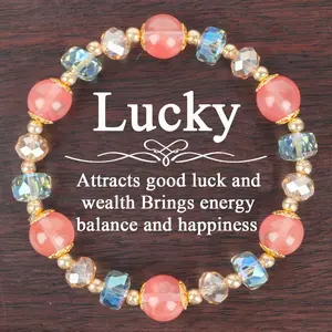 Lucky Attraction Natural Crystal Bracelet - For Good Luck, Wealth & Energy Balance