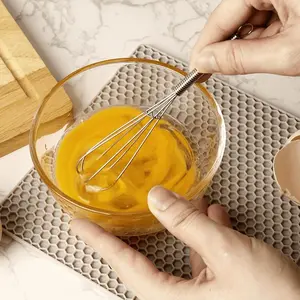 Stainless Steel Manual Mini Whisk, Handheld Cream Egg Whisk, Household Baking Egg White Whisk, Kitchen Baking Utensils, Baking Tools, Baking Supplies, Bakeware