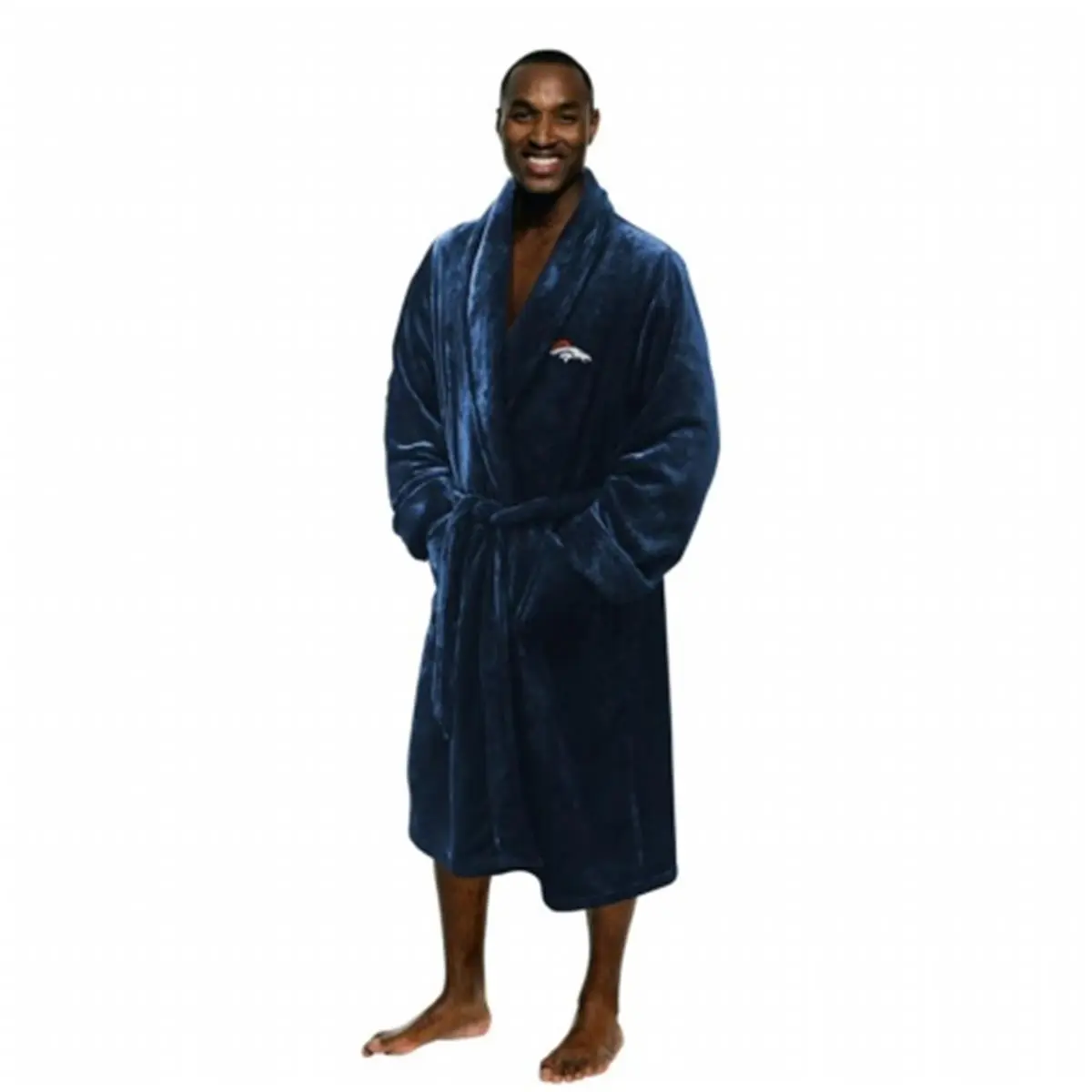 THE NORTHWEST COMPANY 212 MAIN Men's Full Length Silk Tie Belt Bath Robe - Embroidered Sports Team Emblem, L/Large/Extra Large, 2 Belt Loops, Machine Washable, Model 1NFL-34900-0004-RET Sports Collectibles Accessory