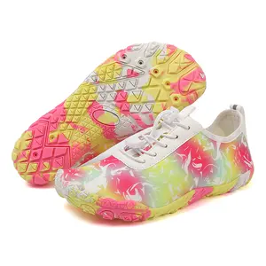 Women’s Stylish Tie Dye Barefoot Water Shoes Non Slip Quick Dry Aqua Socks Lightweight Beach Swimming Surfing Yoga Hiking Outdoor Sports Shoes