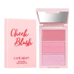 3-in-1 Multi-Use Palette,Long-Lasting Blush,Eyeshadow & Contour Powder with Buildable Blend Springtok Makeup Cosmetics