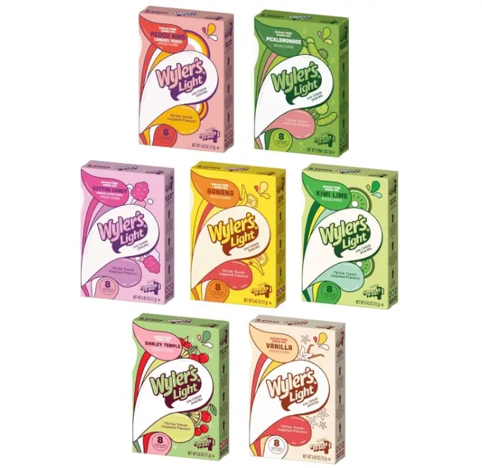 Wyler's Light Ultimate Variety Pack - Pack of 7 - One of Each Flavor - Vanilla, Kiwi Lime, Peach Ring, Cotton Candy, Shirley Temple, Pickle Lemonade, and Banana