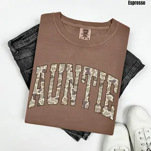 Camo Auntie Comfort Colors T-Shirt 'NLB'