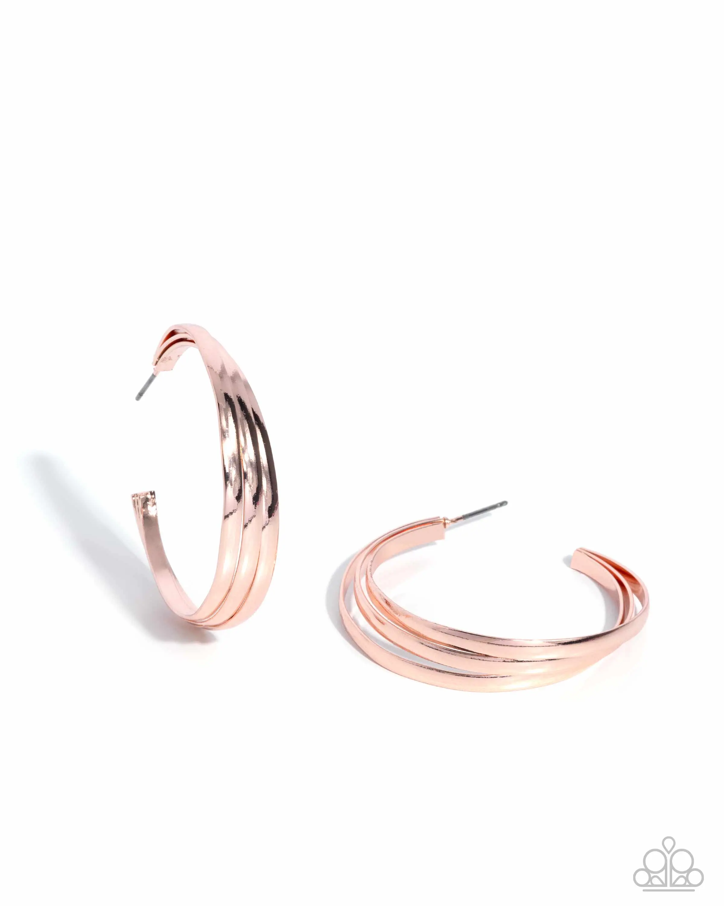Layover Leader- Rose Gold hoop earrings
