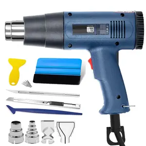 2500W Heat Gun Set for Vinyl Wrap, Car Wrap Kit for Window Tint, Include Heat Gun, Plastic Felt Squeegees,Scraper Tool Kits for Car Film Installation