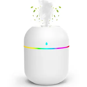 Portable Cool Mist Humidifier with Night Light and Air Freshener - Ultra-Quiet USB-Powered Mini Humidifier with Color-Changing Night Light - Provides Instant Dry Air Relief for Better Sleep and Breathing, Home Humidifier, Cute Humidifier