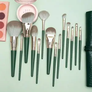 14-piece green cloud makeup brush set - gentle hairstyle powder brush - portable brush Precision Eye Makeup Brush Set Halloween Makeup
