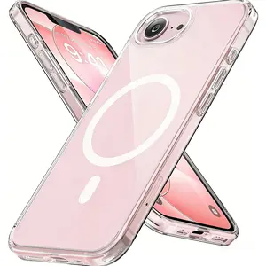 Clear Magnetic Phone Case Shockproof Protective Cover for iPhone 17 16 15 14 13 12 11 Series 17E 16E for Wireless Phone Charging Compatibility