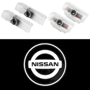 2pcs LED Car Door Projector, Interior Ghost Shadow Welcome Light, Accessories for Nissan Qashqai Juke J10 J11 Pulsar Sentra Altima, Led Step Lights