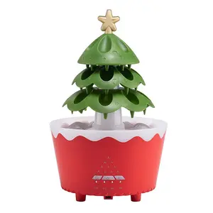 Colorful Raindrop Christmas Tree Essential Oil Diffuser Ultrasonic Remote Control Timer Portable Humidifier with Auto Shut Off